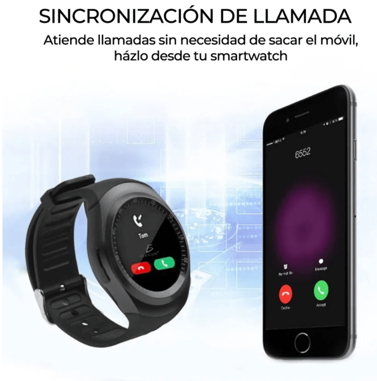 Smartwatch Y1 Cámara Inteligente Android