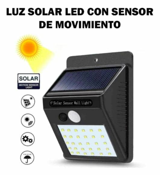 lámpara solar con sensor